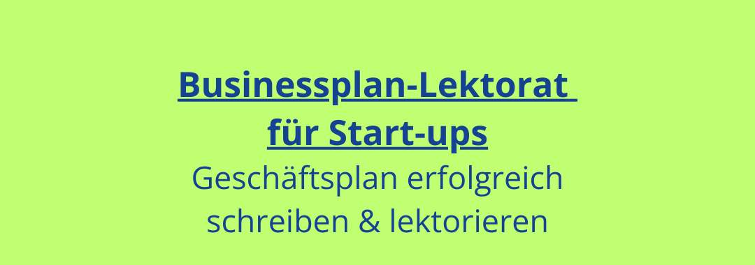 Businessplan-Lektorat