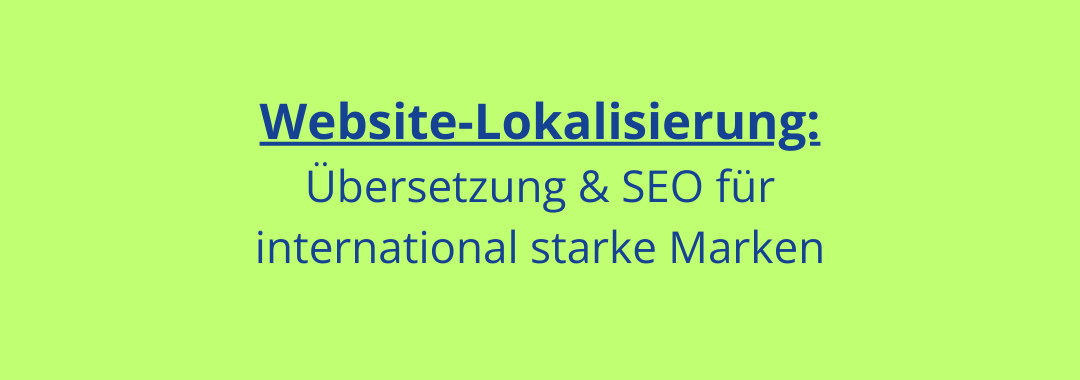 Website Lokalisierung Übersetzung