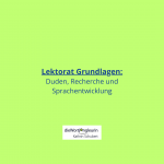 Lektorat Grundlagen