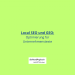 Lokales Ranking GEO-Optimierung